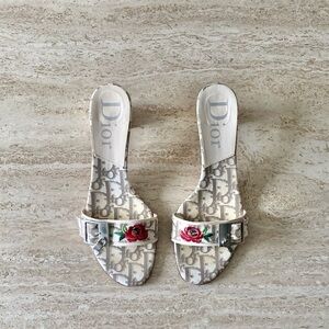 Vintage Dior Trotter Key Lock Mule Sandals
